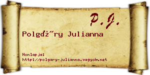 Polgáry Julianna névjegykártya